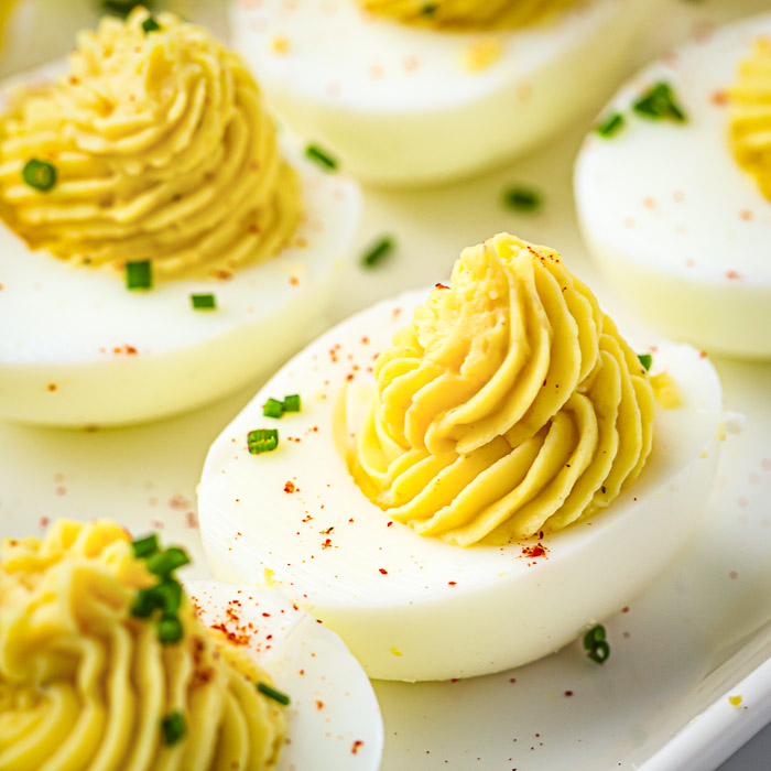 Easy Deviled Eggs - Recipe photo by dizzybusyandhungry