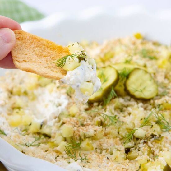 Fried Pickle Dip - Recipe photo by Intentional Hospitality