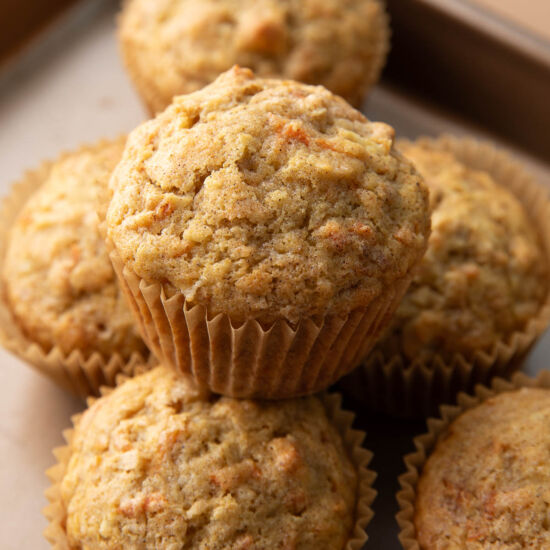 Gluten-Free Carrot Coconut Muffins - Recipe photo by peasandcrayons