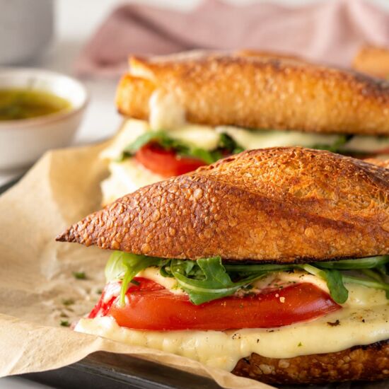 Green Goddess Caprese Melt - Recipe photo by Hip Hip Gourmet