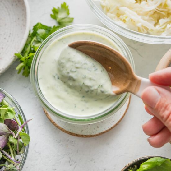 Green Goddess Dressing and Dip - Recipe photo by nourishandfete