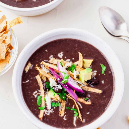 Instant Pot Black Bean Soup - Recipe photo by Running to the Kitchen