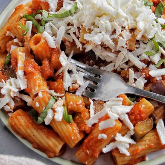 Italian Pasta alla Norma - Recipe photo by homebodyeats
