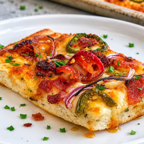 Maple Bacon Jalapeño Pizza - Recipe photo by Hip Hip Gourmet