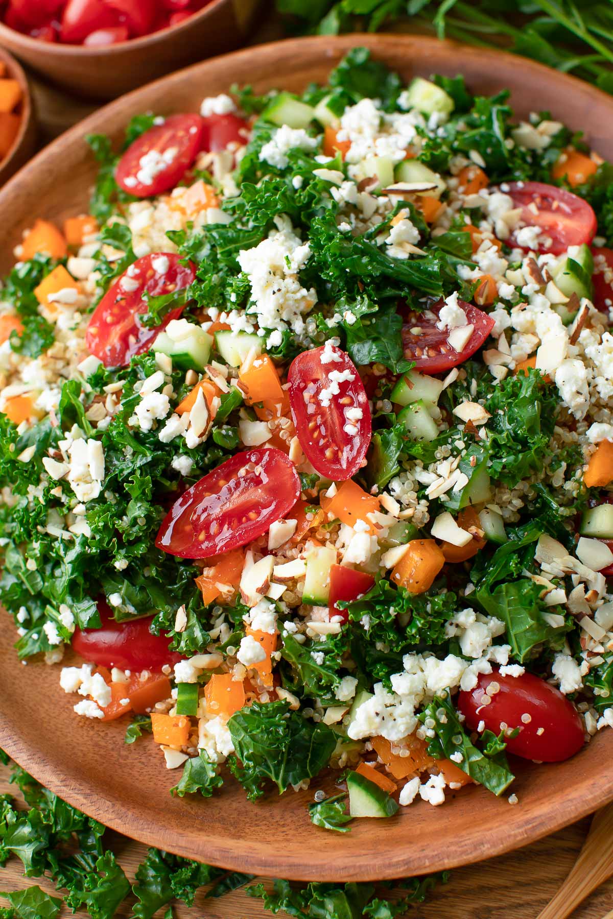 Mediterranean Kale Salad - Recipe photo by peasandcrayons