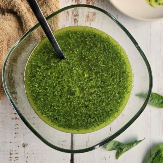 Nut-Free Pesto - Recipe photo by Hip Hip Gourmet