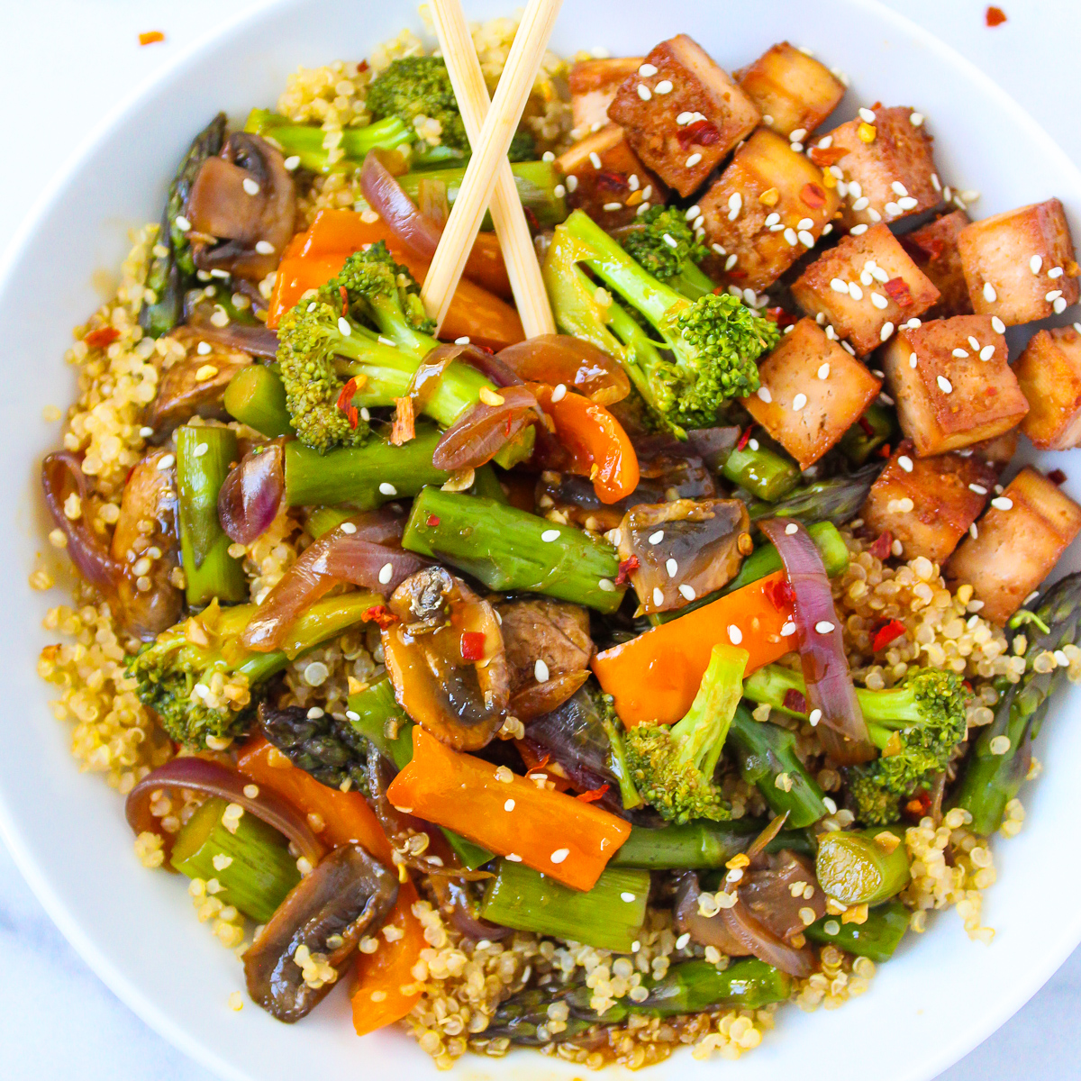 Quinoa Vegetable Stir-Fry - Recipe photo by TheGardenGrazer