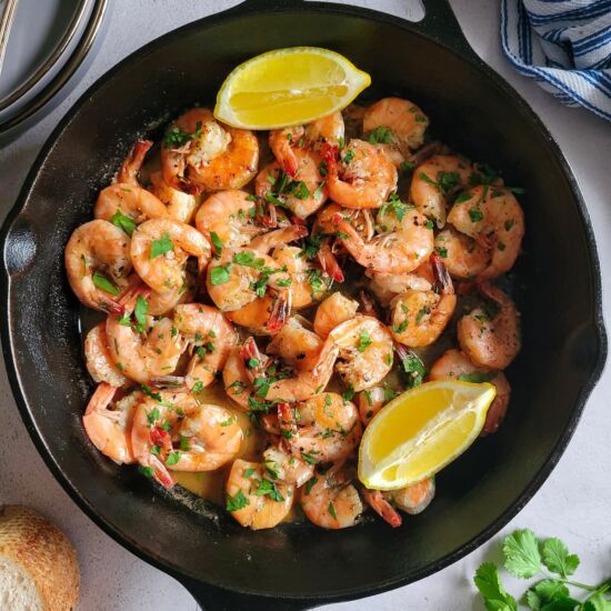 Sautéed White Wine Garlic Shrimp - Recipe photo by Hip Hip Gourmet