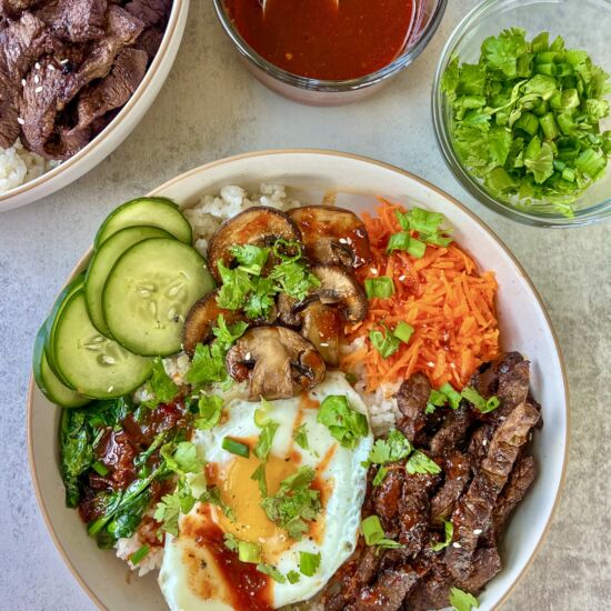 Steak Bibimbap - Recipe photo by thewholesomespoonblog