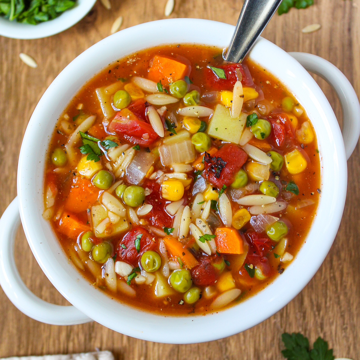 Vegetable Orzo Soup - Recipe photo by TheGardenGrazer