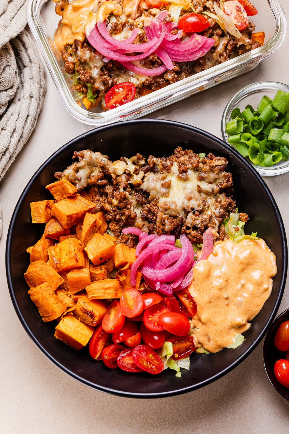 High-Protein Cheeseburger Bowl - Recipe photo by thatproteinlife