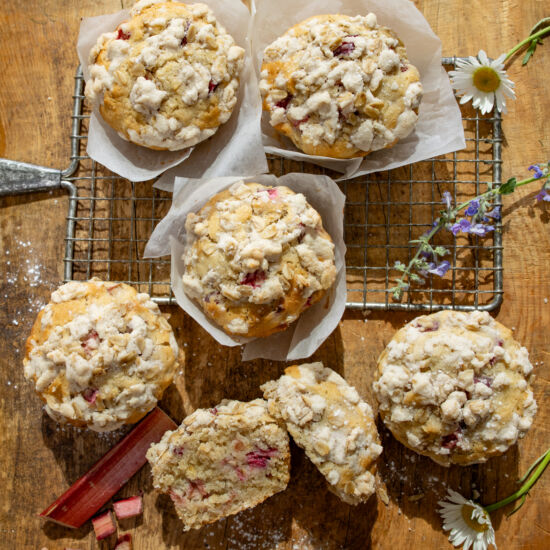 Remarkable Rhubarb Oatmeal Muffins - Recipe photo by a zest for life