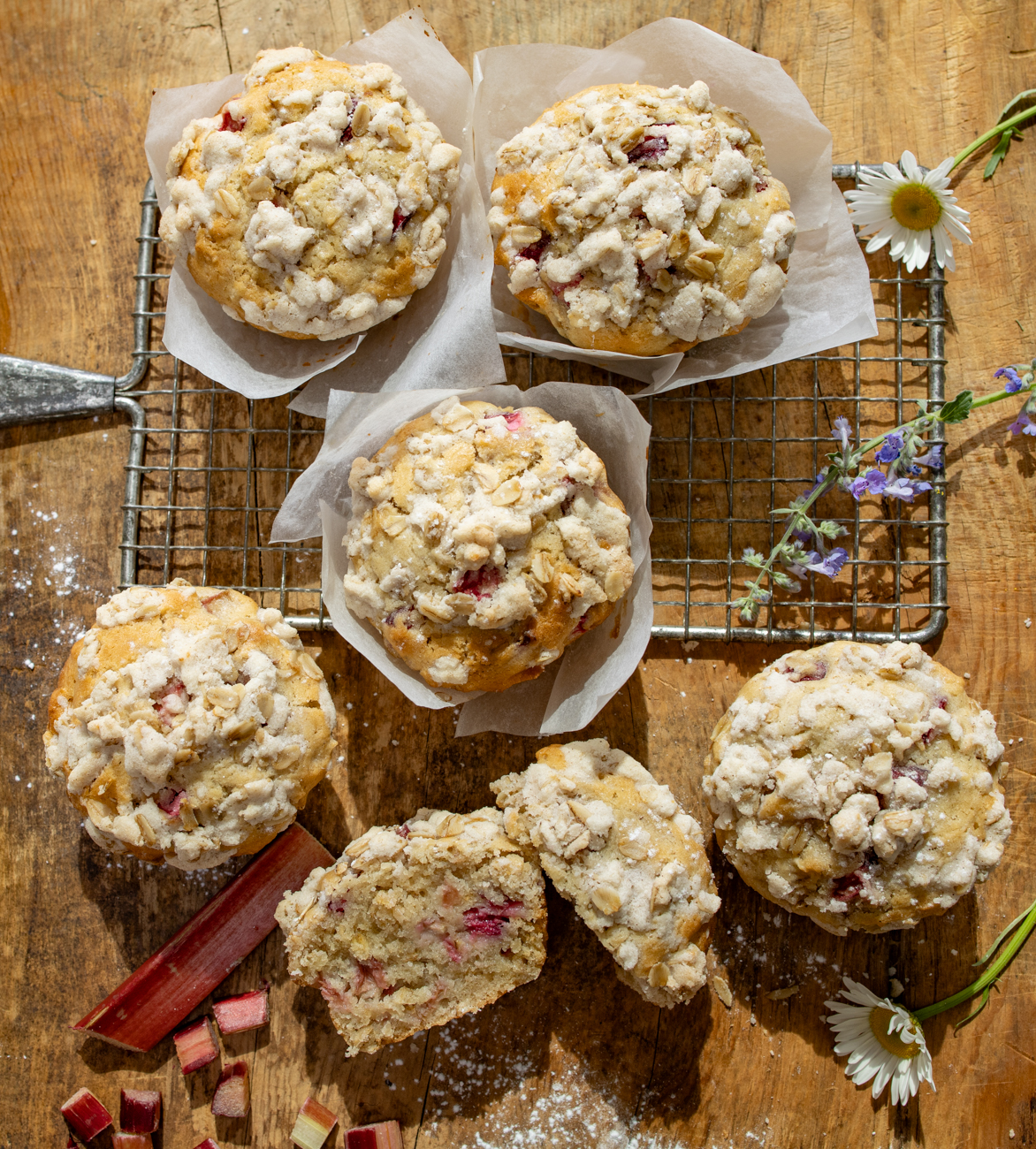 Remarkable Rhubarb Oatmeal Muffins - Recipe photo by a zest for life
