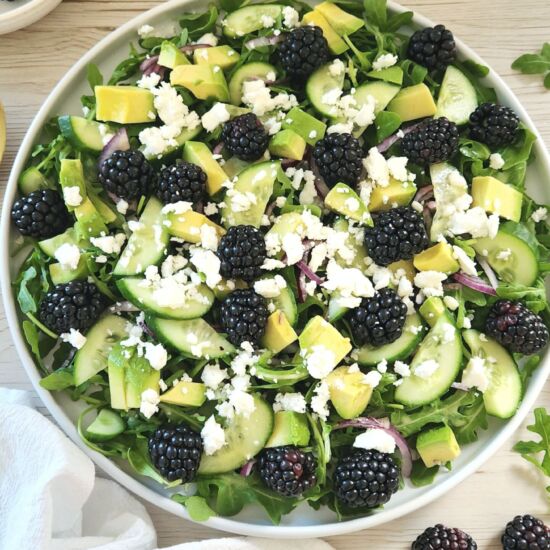Blackberry Arugula Avocado Salad - Recipe photo by Simply Kind Meals