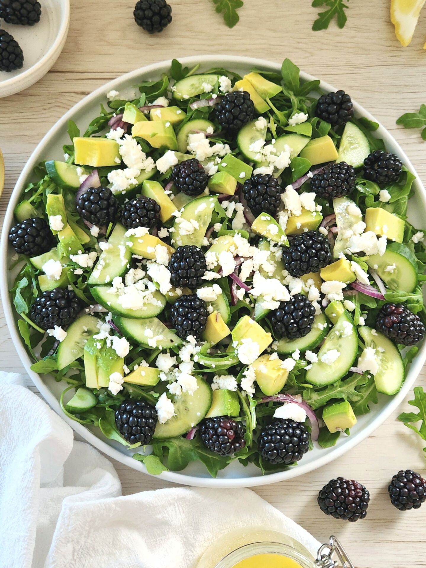 Blackberry Arugula Avocado Salad - Recipe photo by Simply Kind Meals