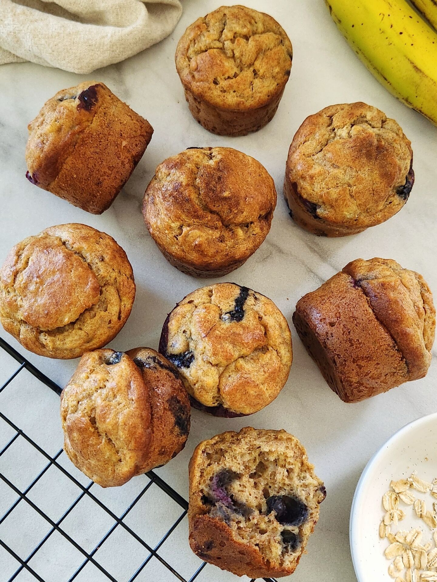 Whole Wheat Banana Blueberry Muffin - Recipe photo by Simply Kind Meals