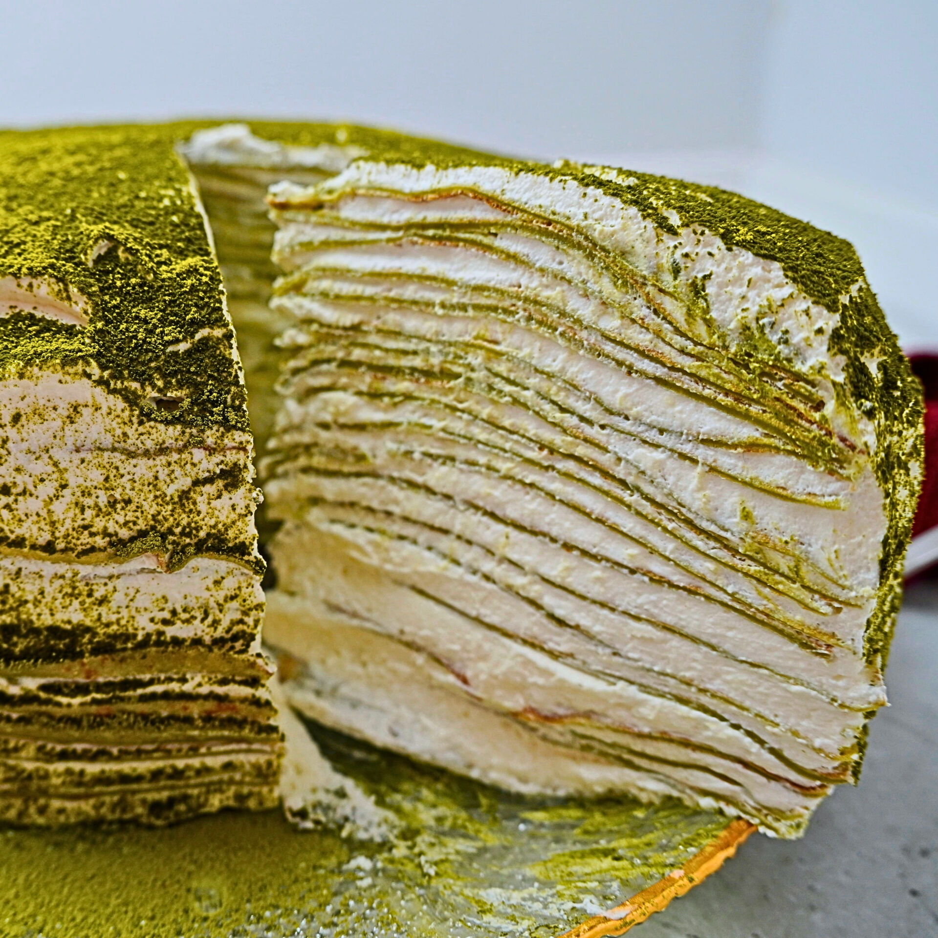 Matcha Crepe Cake - Recipe photo by Vegtasty