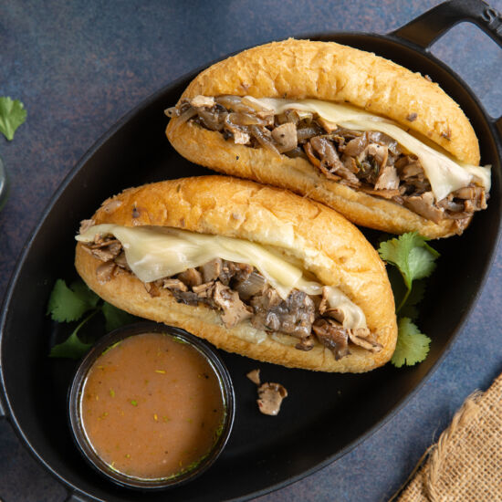 Oyster Mushroom French Dip Sandwich - Recipe photo by BitterSweet