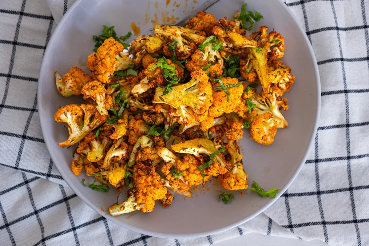 Air Fryer Cauliflower - Recipe photo by One Hungry Bunny