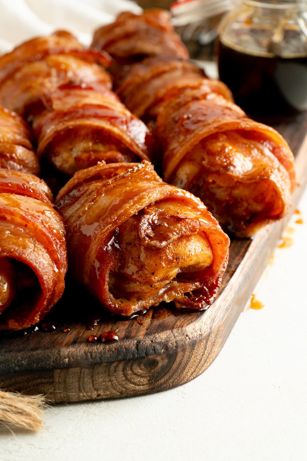 Hot Honey Bacon Wrapped Chicken - Recipe photo by TheDeliciousSpoon