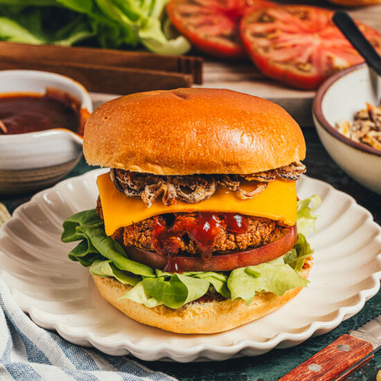 Baked BBQ Tofu Burger - Recipe photo by sweetmiscellany