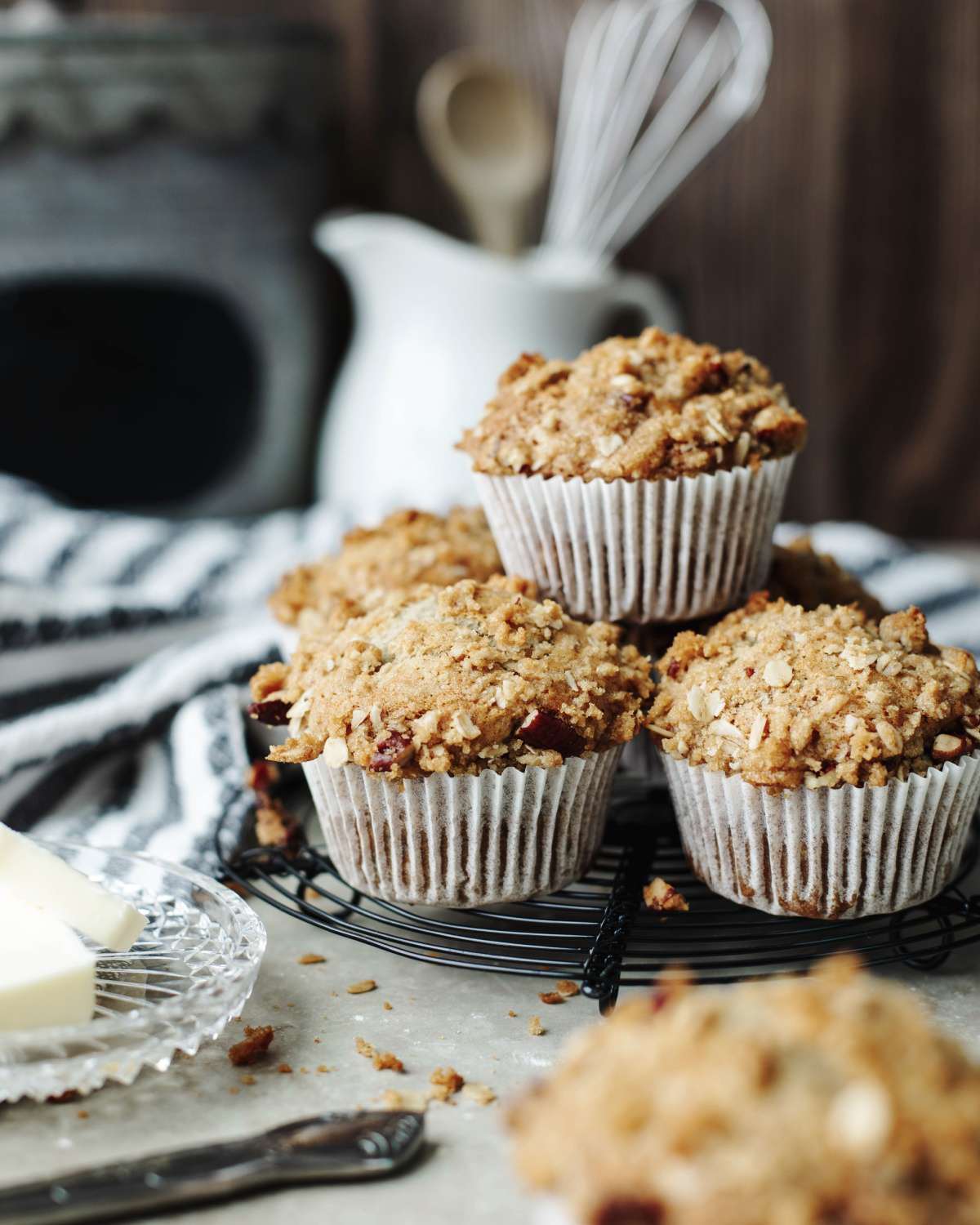 Banana Pecan Muffins - Recipe photo by The Cookin Chicks