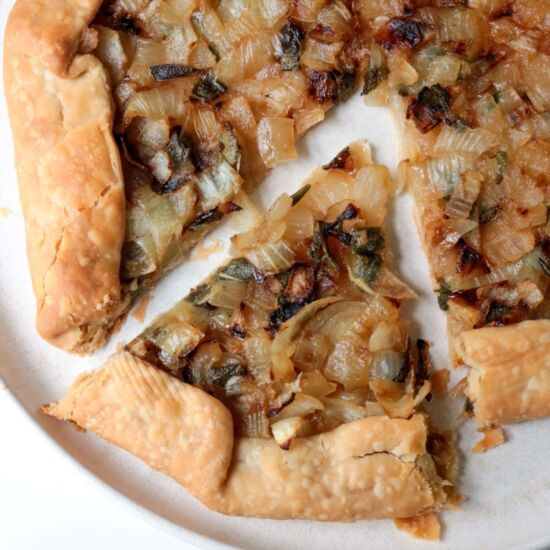 Caramelized Onion and Sage Galette - Recipe photo by thebatterthickens