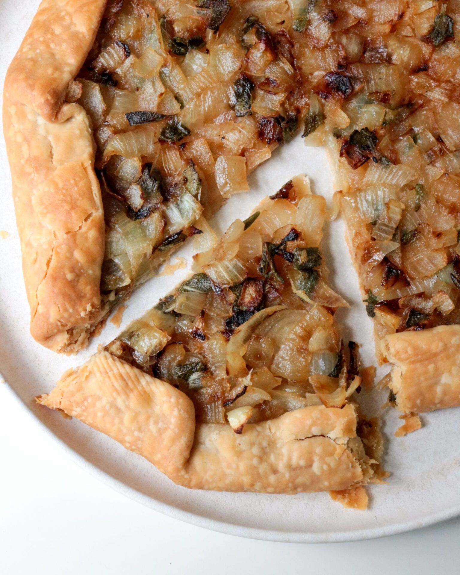 Caramelized Onion and Sage Galette - Recipe photo by thebatterthickens