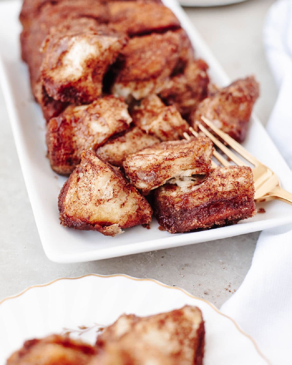 Cinnamon Sugar Pull Apart Loaf - Recipe photo by The Cookin Chicks