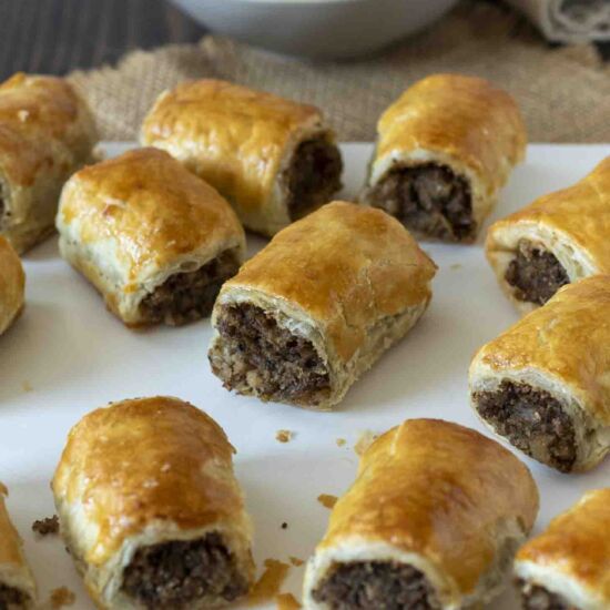Mushroom and Onion Sausage Rolls - Recipe photo by culinaryginger