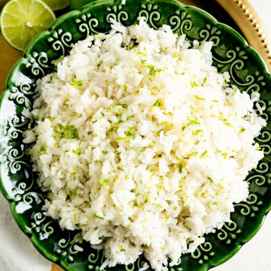 Coconut Jasmine Rice with Lime - Recipe photo by TheDeliciousSpoon