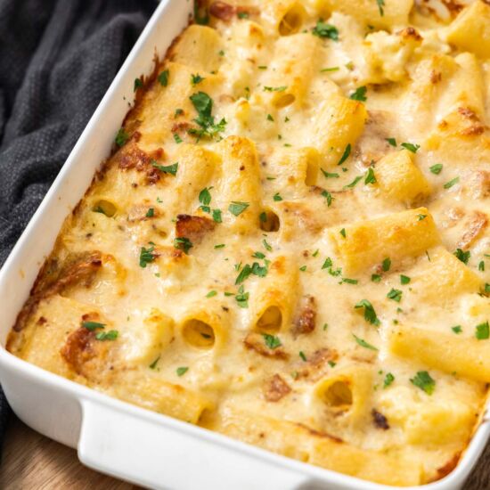 Creamy Cauliflower Pasta Bake - Recipe photo by itsnotcomplicatedrecipes