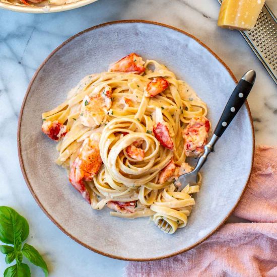 Creamy Lobster Fettuccine - Recipe photo by ColeyCooks