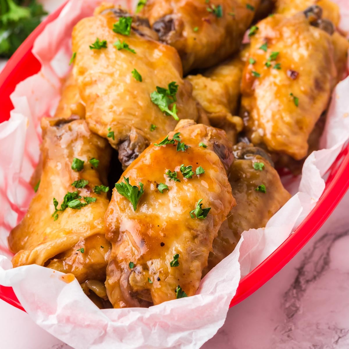 BBQ Chicken Wings in the Crock Pot - Recipe photo by OnMyKidsPlate