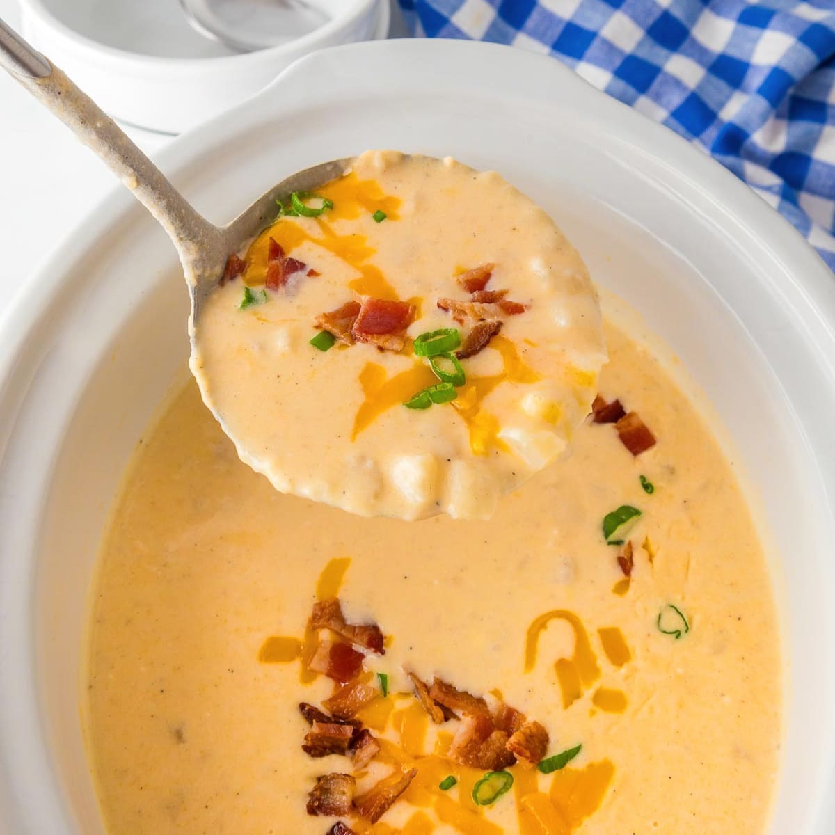Crock Pot Hashbrown Potato Soup - Recipe photo by OnMyKidsPlate