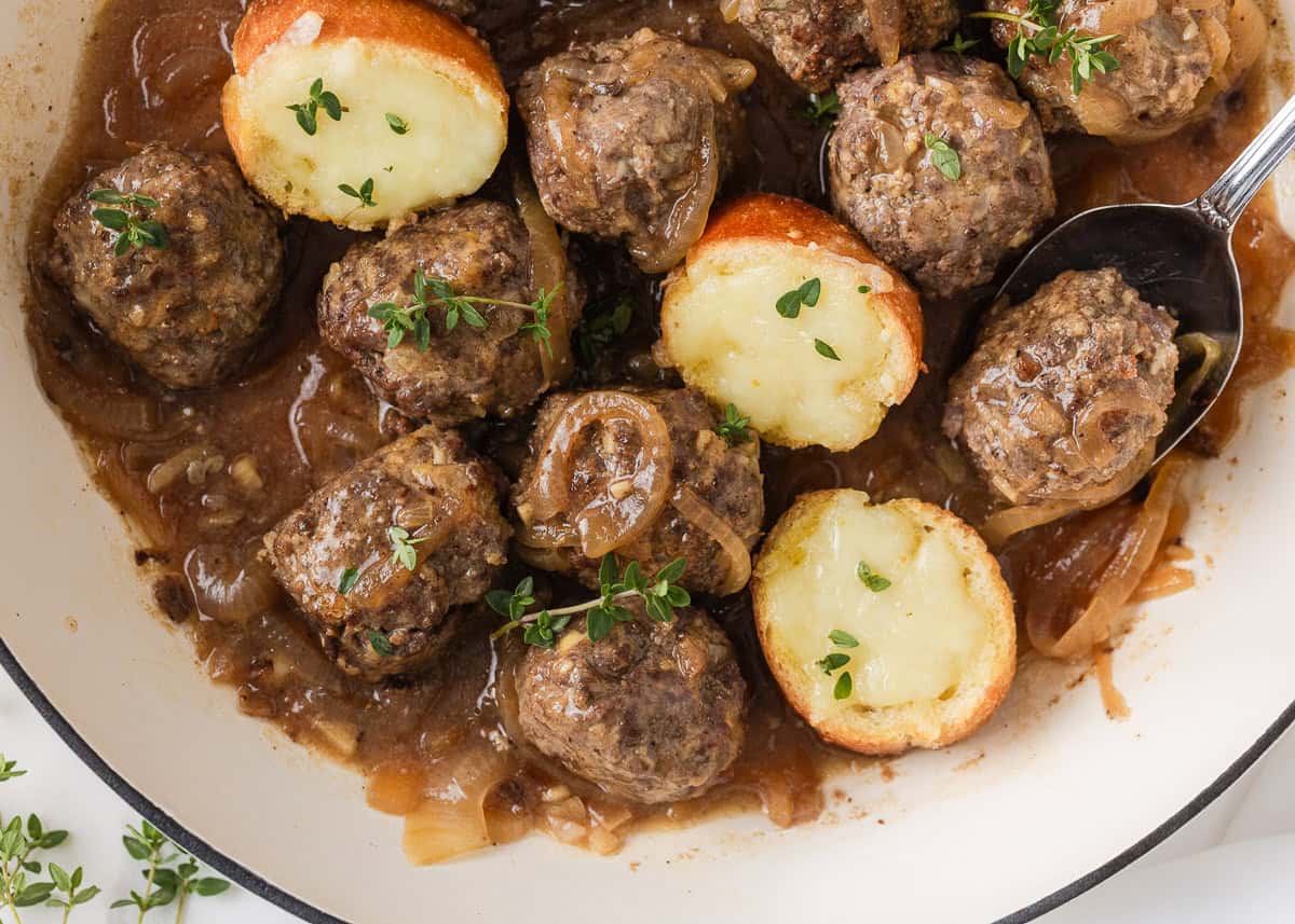 French Onion Meatballs - Recipe photo by I Heart Naptime