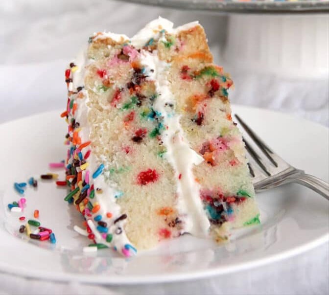 Easy Funfetti Cake from Scratch - Recipe photo by southern food and fun