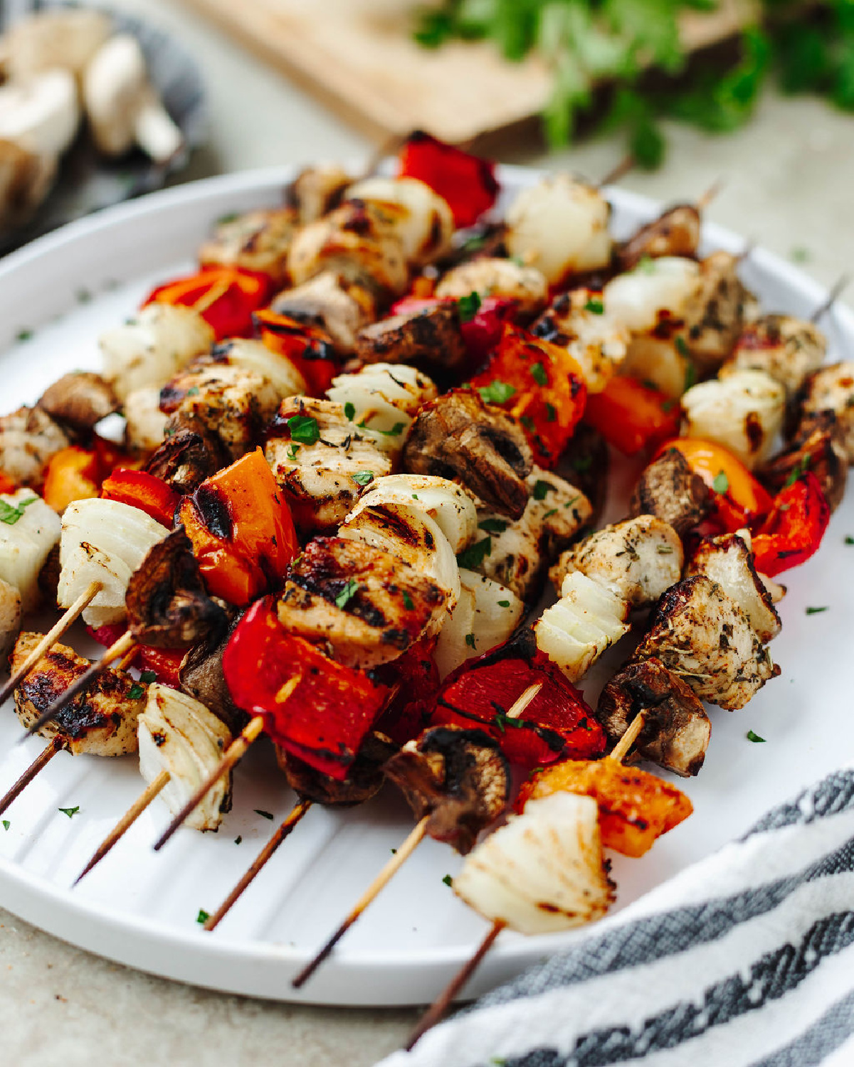Garlic Herb Chicken Kabobs - Recipe photo by The Cookin Chicks