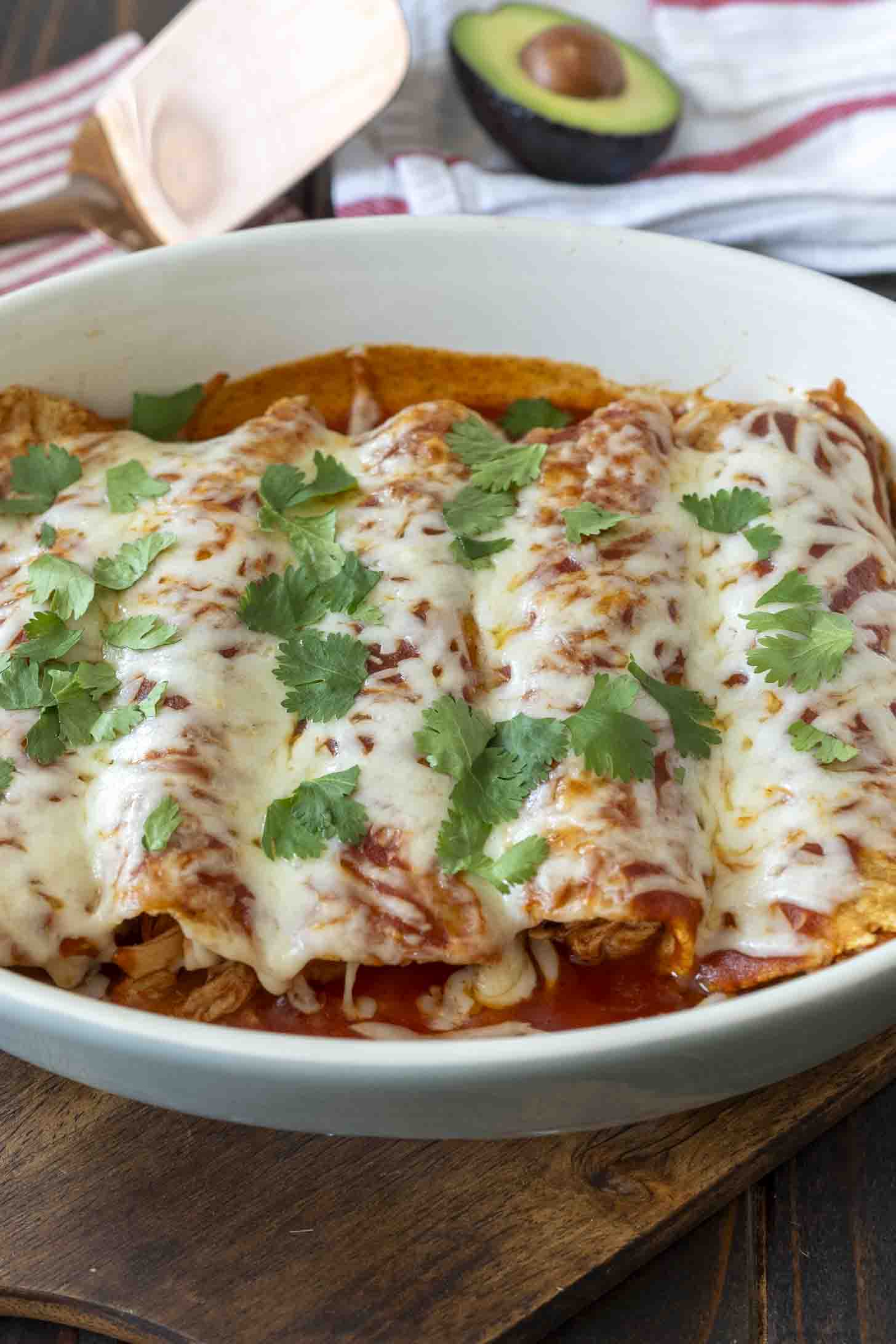 Hatch Chile Chicken Enchiladas - Recipe photo by culinaryginger