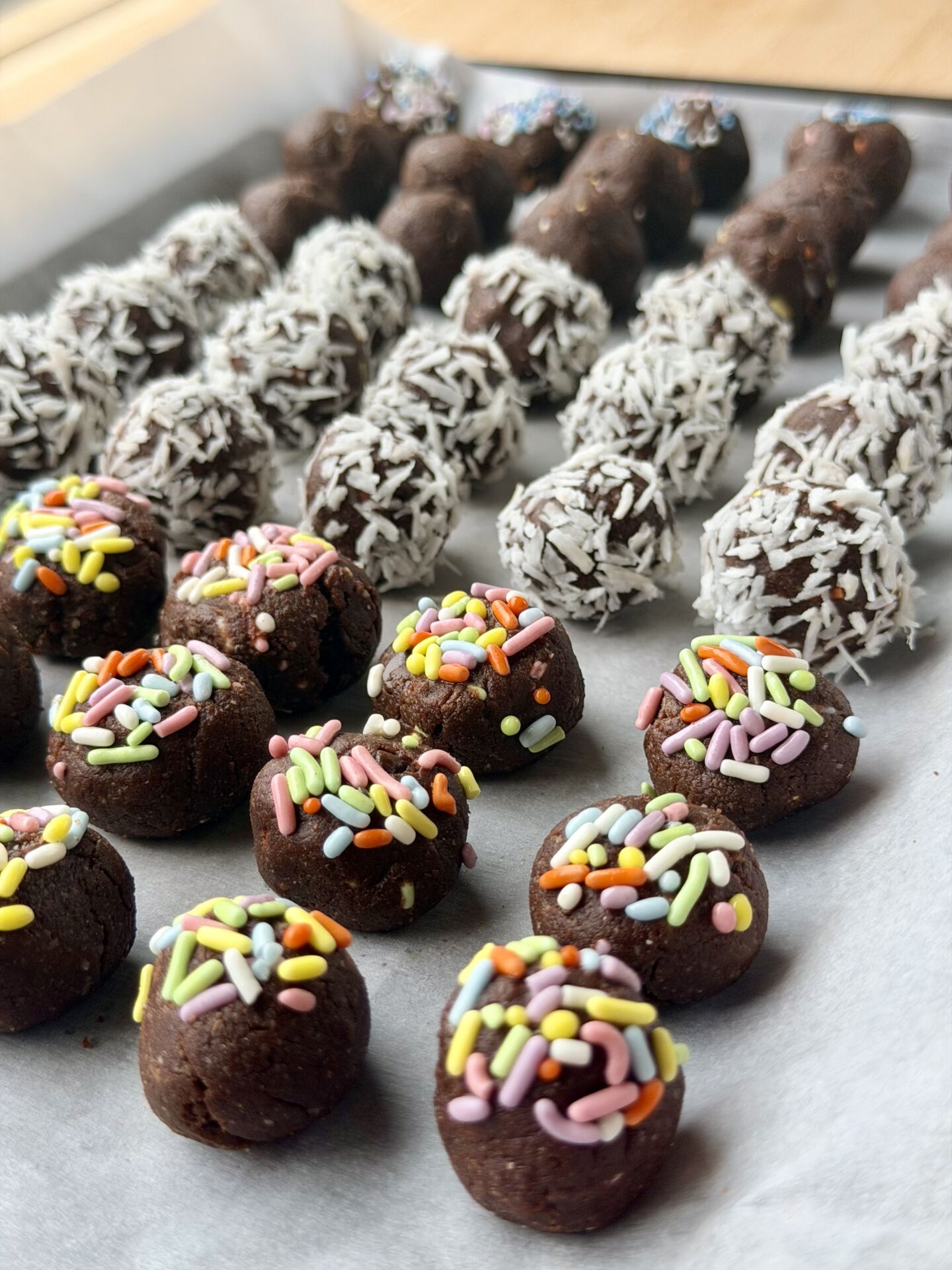 Double Chocolate Protein Bites - Recipe photo by OurNourishedKitchen