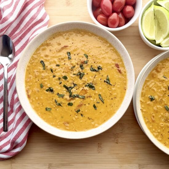 One-Pot Curry Red Lentil Soup - Recipe photo by OurNourishedKitchen