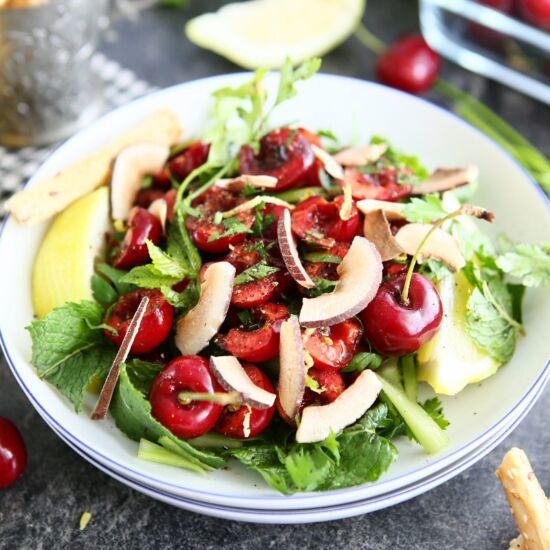 Cherry and Fresh Herb Salad - Recipe photo by angiesrecipes