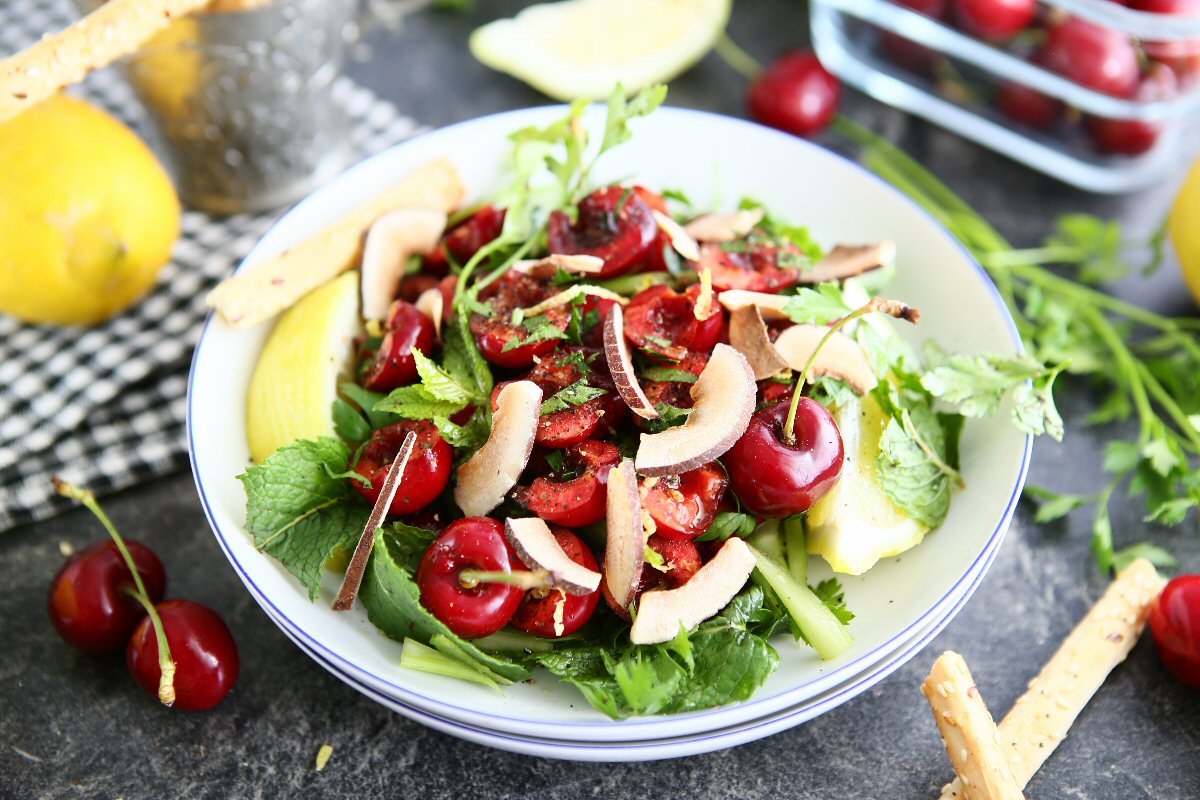 Cherry and Fresh Herb Salad - Recipe photo by angiesrecipes