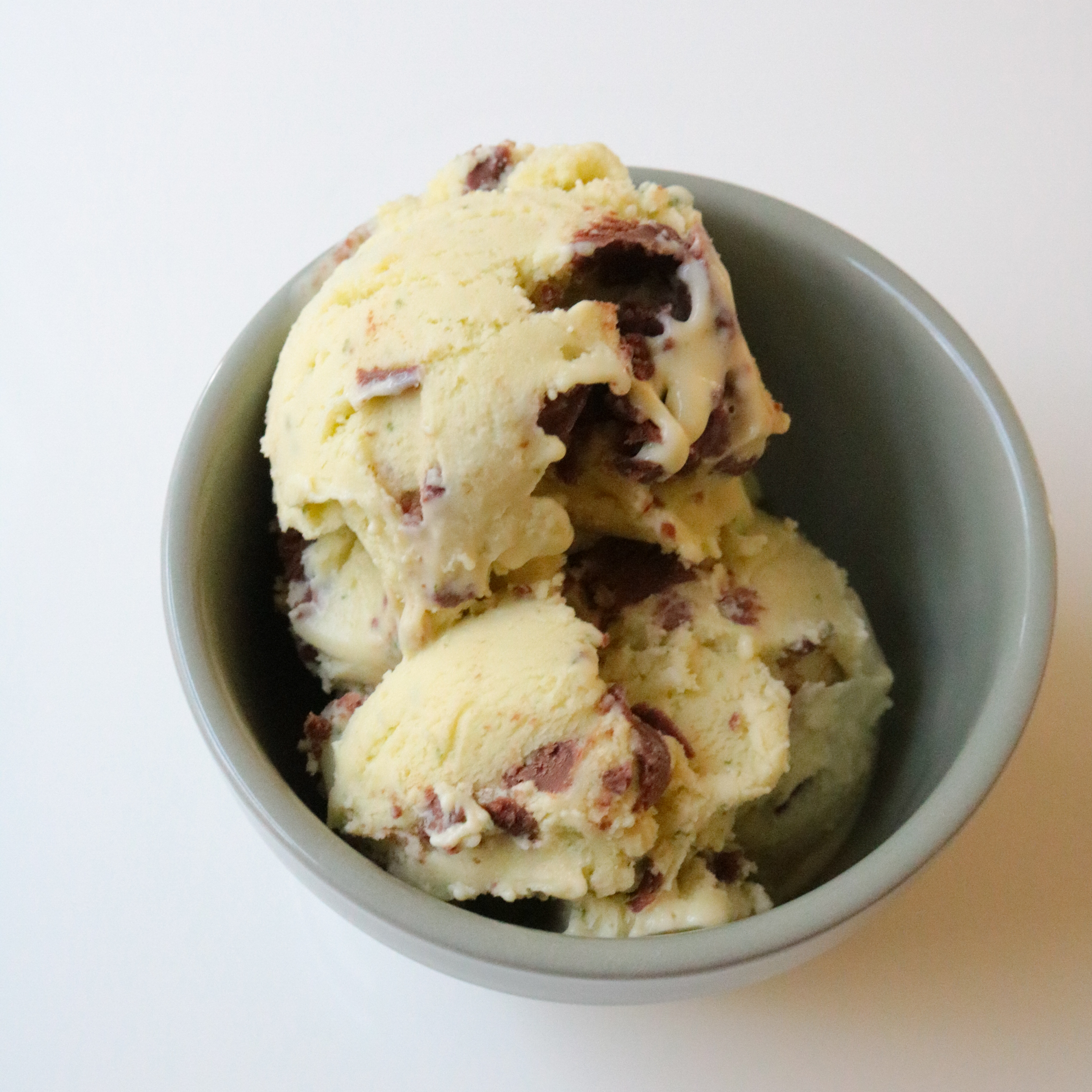 Basil Chocolate Ice Cream - Recipe photo by thebatterthickens