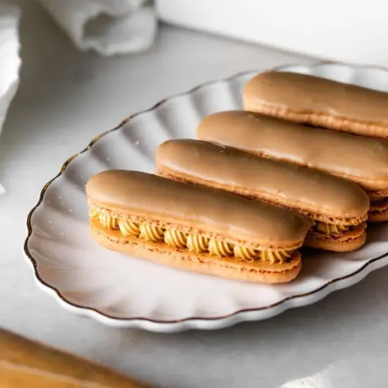 Maple Bar Macarons – Donut Inspired - Recipe photo by poshlittledesigns