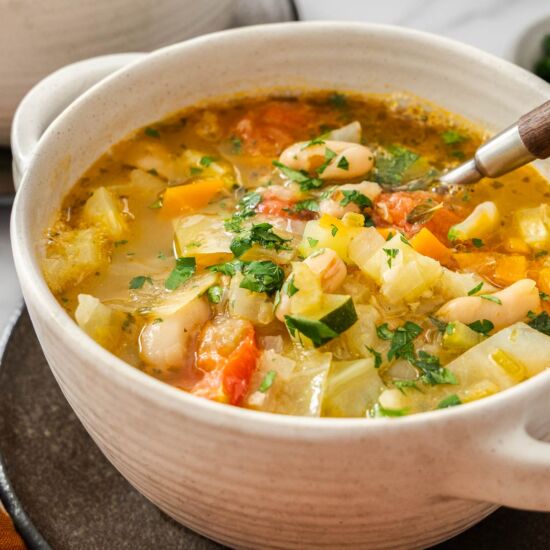 Mediterranean Cabbage and Bean Soup - Recipe photo by itsnotcomplicatedrecipes