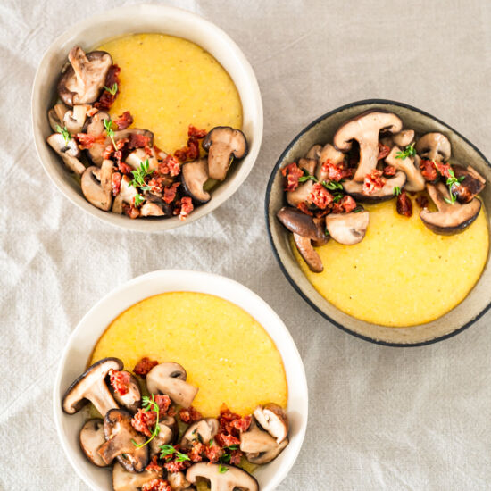 Oven Baked Polenta with Mushrooms - Recipe photo by heinstirred