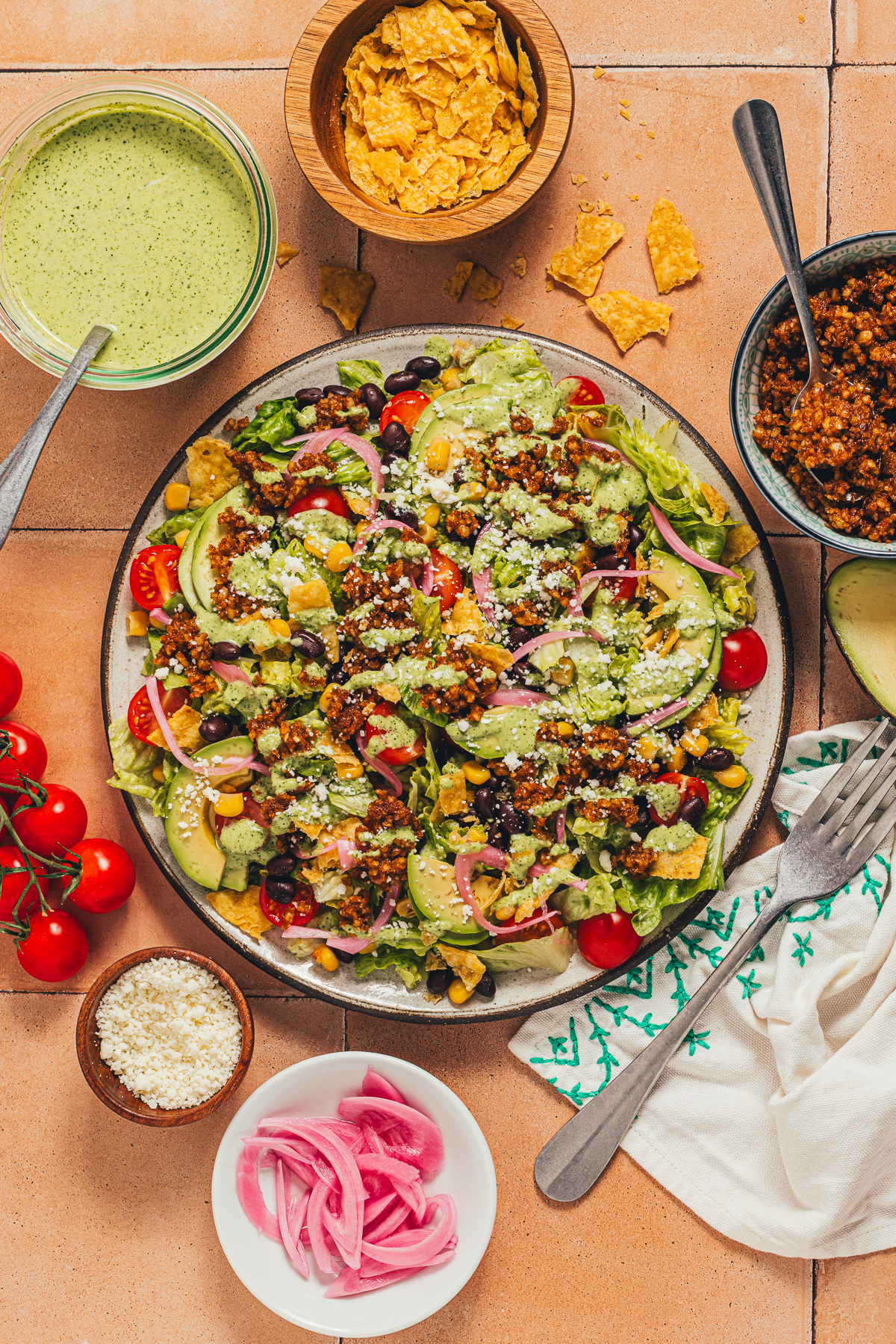 No Cook Taco Salad w/ Walnut "Meat" - Recipe photo by sweetmiscellany