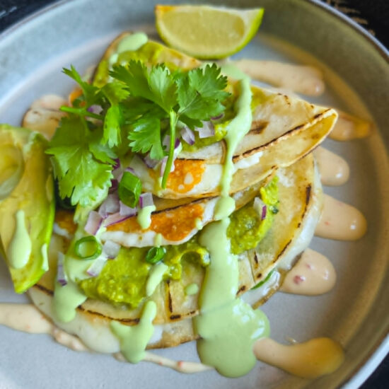 Oaxaca Cheese & Jalapeno Quesadillas - Recipe photo by the_happy_veg