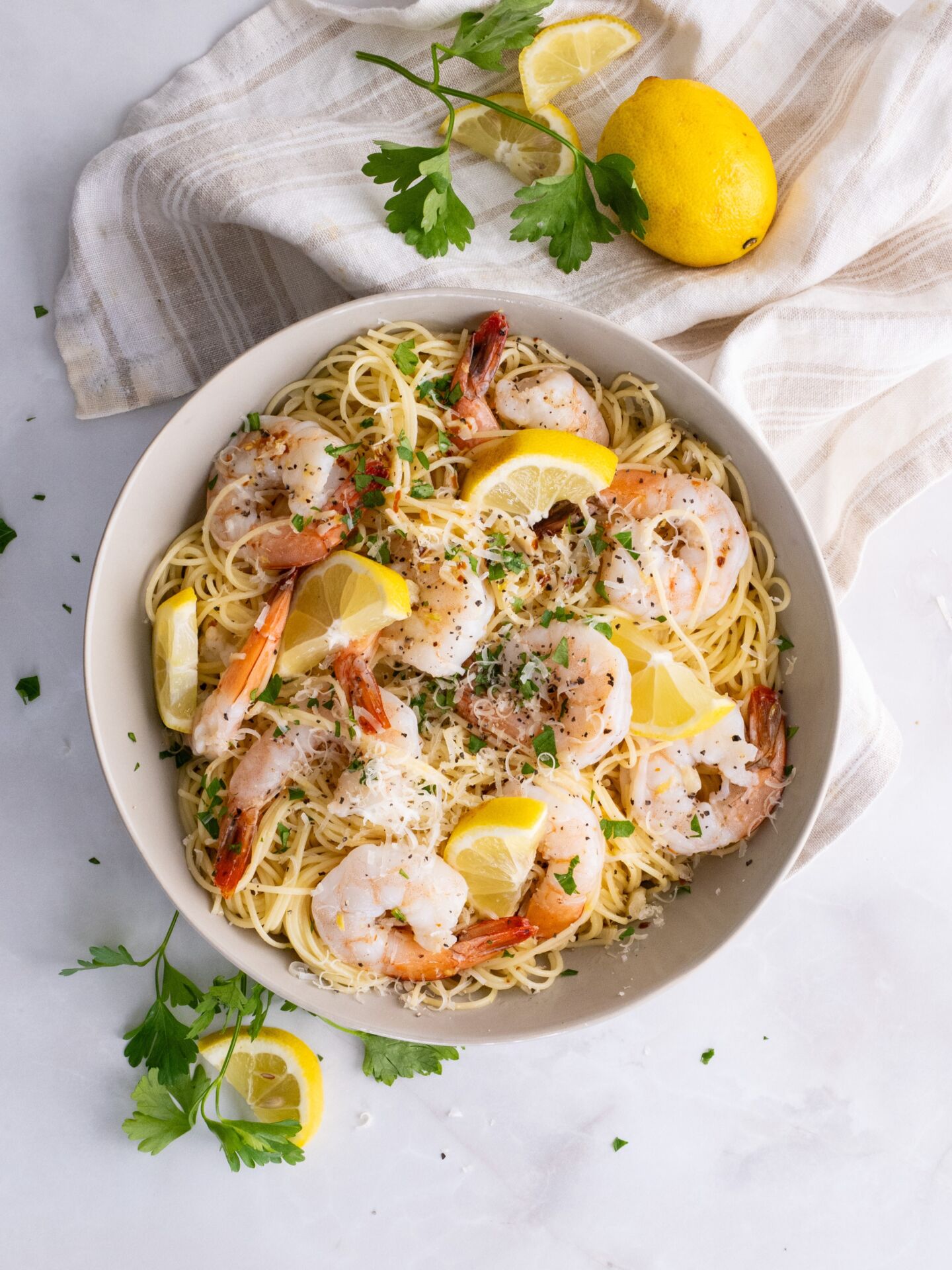 20-Minute Shrimp Scampi Pasta - Recipe photo by SuburbanSimplicity